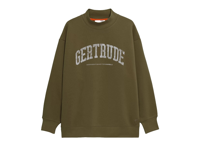sweat - SANS CAPUCHE - vetement femme - Coton - Kaki - Gertrude