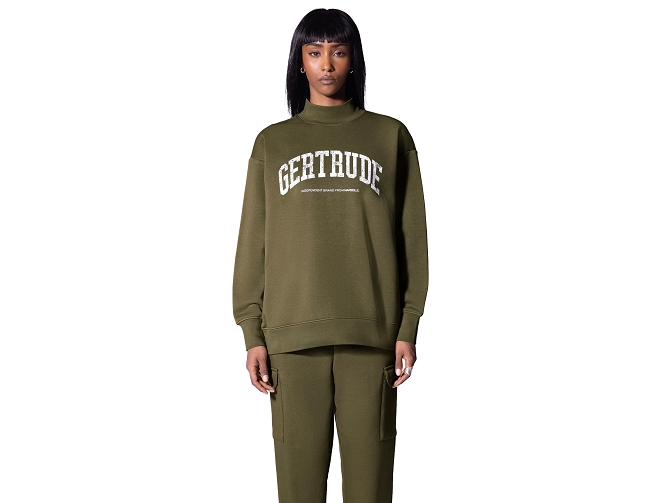 sweat - SANS CAPUCHE - vetement femme - Coton - Kaki - Gertrude5826401_2