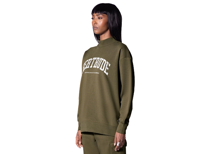 sweat - SANS CAPUCHE - vetement femme - Coton - Kaki - Gertrude5826401_3