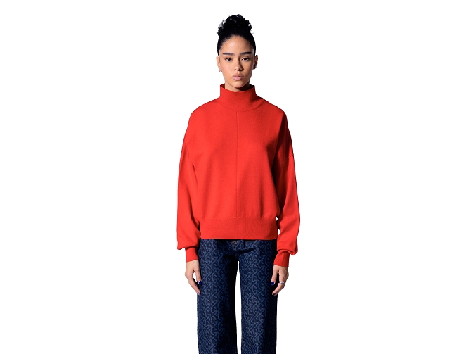 pull - ML - vetement femme - Coton - Rouge - Gertrude5826601_2