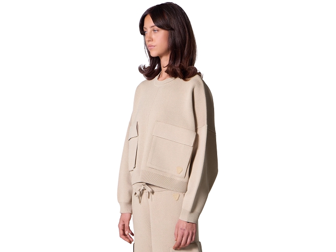 pull -  - vetement femme - Coton - Beige - Gertrude5827003_3