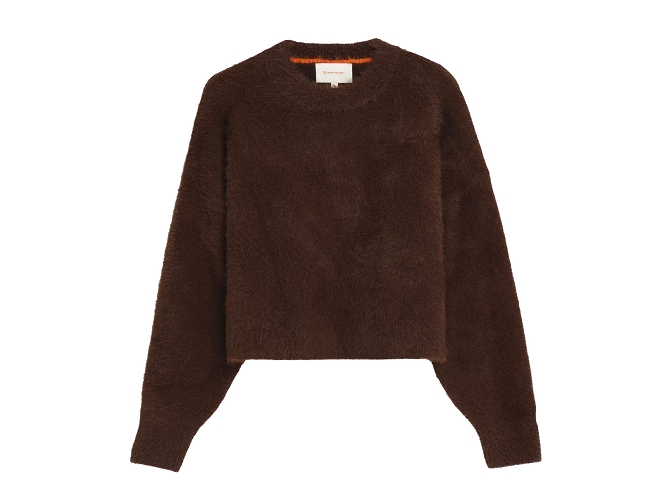 pull - MANCHE LONGUE - vetement femme - Coton - Bordeaux - Gertrude