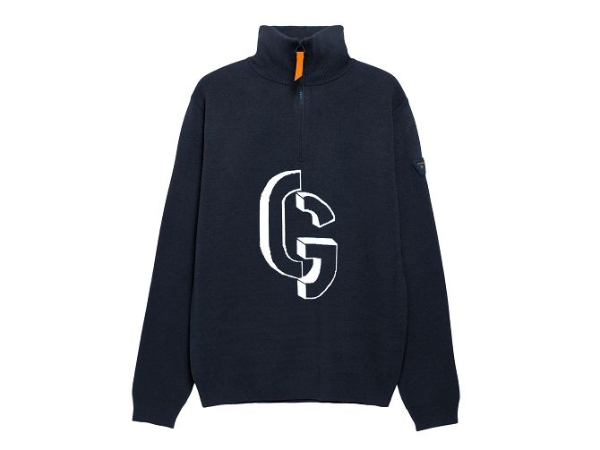 pull - ML - vetement homme - Coton - Bleu Marine - Gertrude