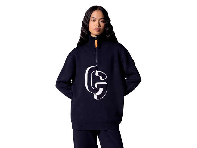 pull - ML - vetement homme - Coton - Bleu Marine - Gertrude5827802_2