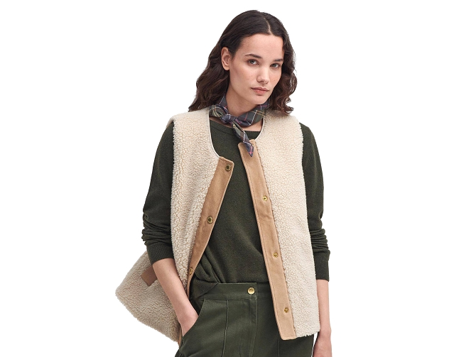 gilet - SM - vetement femme - Coton - Beige - Barbour