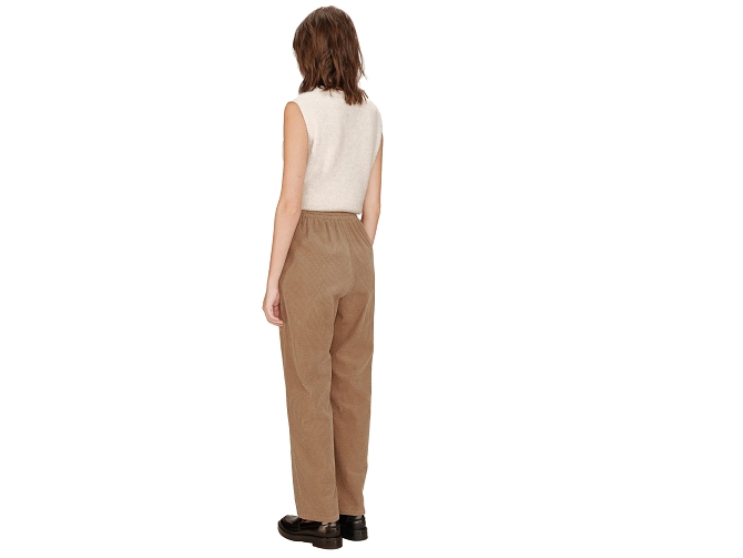 pantalon - DROIT - vetement femme - Coton - Beige - Grace and mila5831301_5