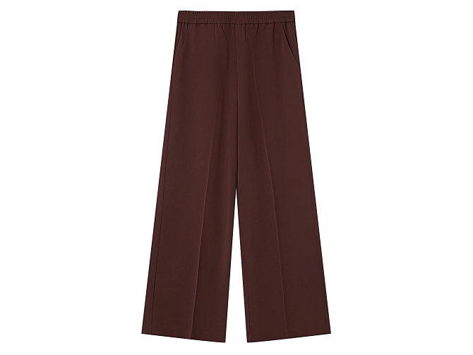 pantalon - DROIT - vetement femme - Coton - Marron - Grace and mila
