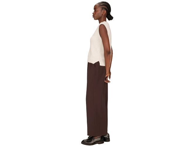 pantalon - DROIT - vetement femme - Coton - Marron - Grace and mila5831401_4