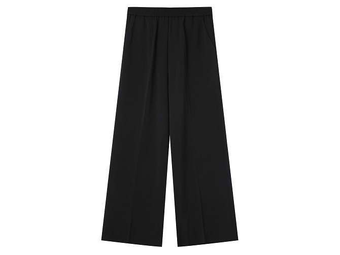 pantalon - DROIT - vetement femme - Coton - Noir - Grace and mila