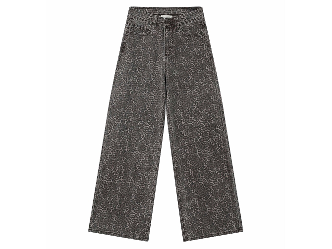 pantalon - DROIT - vetement femme - Coton - Léopard - Grace and mila