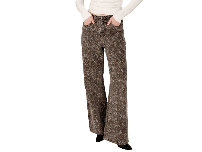 pantalon - DROIT - vetement femme - Coton - Léopard - Grace and mila5831501_2