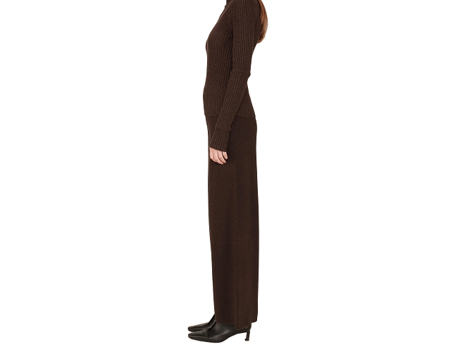 pantalon - DROIT - vetement femme - Textile - Marron - Grace and mila5831701_4