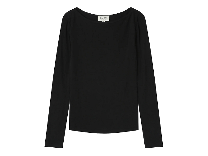 tee shirt - ML - vetement femme - Textile - Noir - Grace and mila