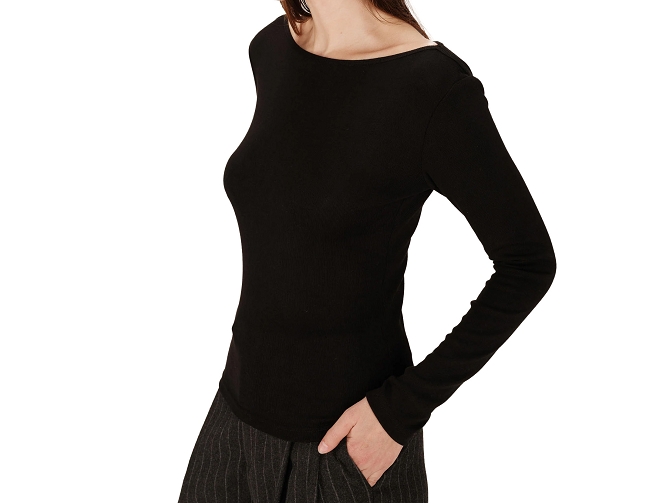 tee shirt - ML - vetement femme - Textile - Noir - Grace and mila5832102_4