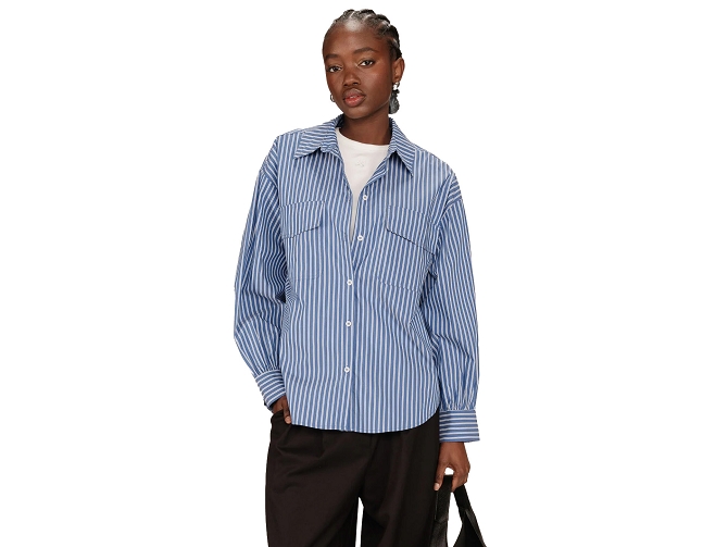 chemise - ML - vetement femme - Coton - Bleu - Grace and mila5832301_3