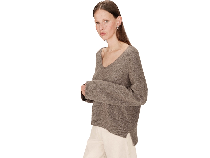 pull - ML - vetement femme - Textile - Taupe - Grace and mila5832501_4