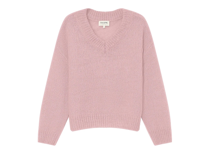 pull - ML - vetement femme - Laine - Rose - Grace and mila