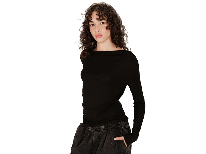 tee shirt - ML - vetement femme - Textile - Noir - Grace and mila5833201_3