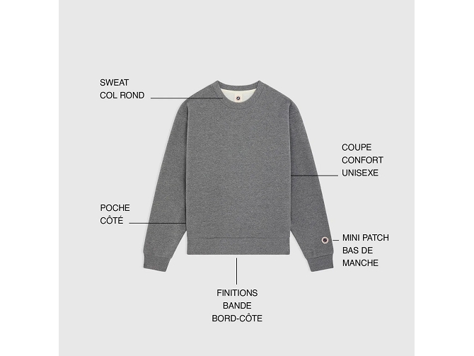 pull -  - vetement homme - Coton - Anthracite - Sweet pants5836502_5