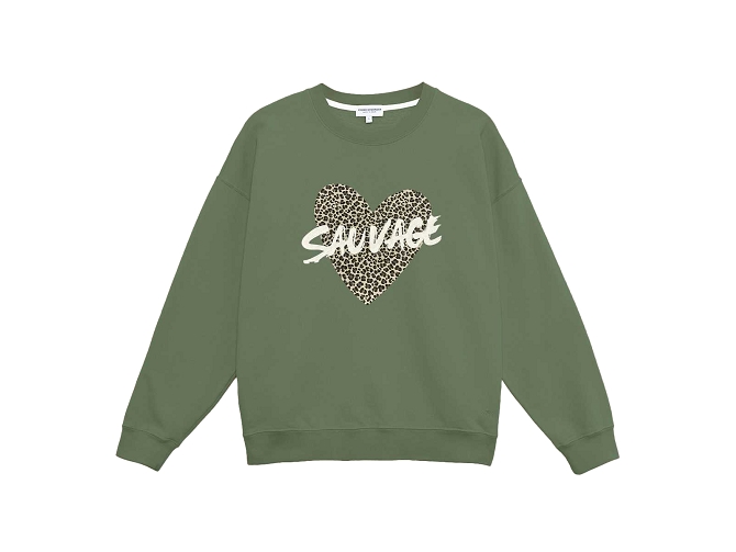 sweat - SANS CAPUCHE - vetement femme - Textile - Kaki - French disorder