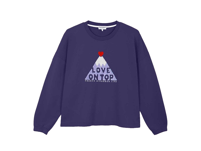 sweat - SANS CAPUCHE - vetement femme - Textile - Violet - French disorder