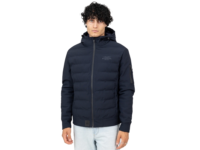 veste - BOMBER - vetement homme - Toile  - Bleu Marine - Bombers original