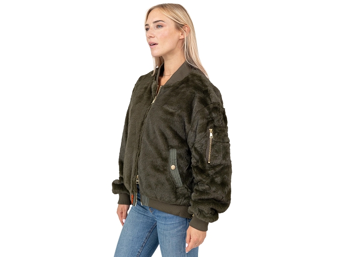 veste - BOMBER - vetement femme - Toile  - Kaki - Bombers original5841201_5