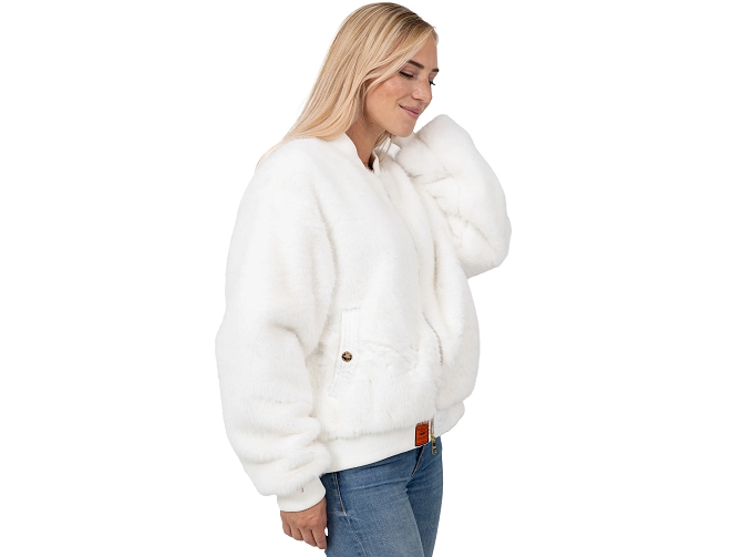 veste - BOMBER - vetement femme - Toile  - Blanc - Bombers original5841202_2