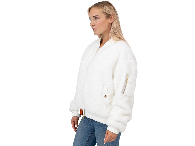 veste - BOMBER - vetement femme - Toile  - Blanc - Bombers original5841202_3