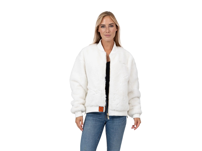 veste - BOMBER - vetement femme - Toile  - Blanc - Bombers original5841202_4