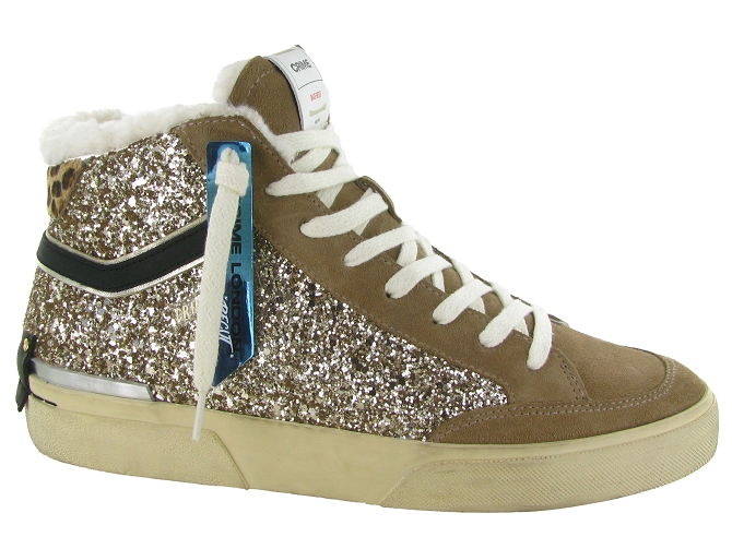 baskets et sneakers - Montante - femme - Cuir - Or - Crime london