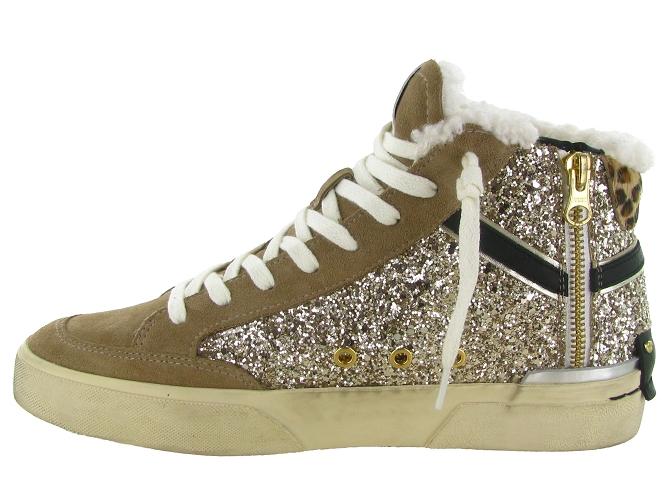 baskets et sneakers - Montante - femme - Cuir - Or - Crime london5851301_4