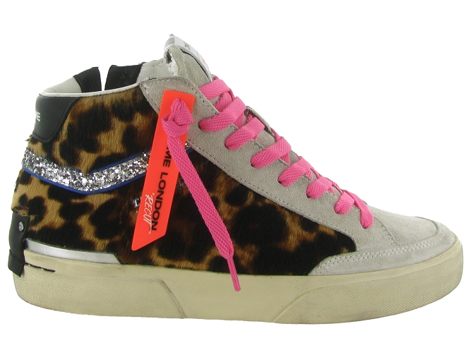 baskets et sneakers - Montante - femme - Cuir - Léopard - Crime london5851401_2