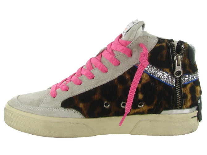 baskets et sneakers - Montante - femme - Cuir - Léopard - Crime london5851401_4