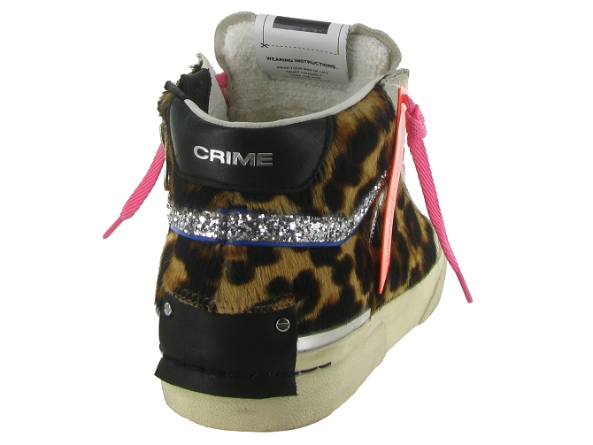 baskets et sneakers - Montante - femme - Cuir - Léopard - Crime london5851401_5