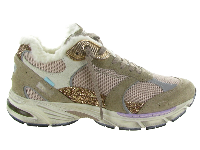 baskets et sneakers - Tendance - femme - Cuir - Beige - Crime london5851501_2