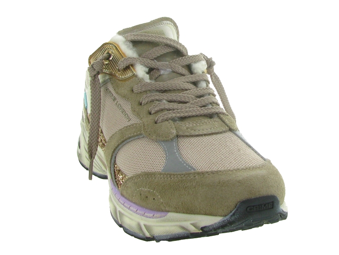 baskets et sneakers - Tendance - femme - Cuir - Beige - Crime london5851501_3