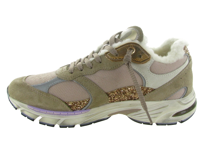 baskets et sneakers - Tendance - femme - Cuir - Beige - Crime london5851501_4