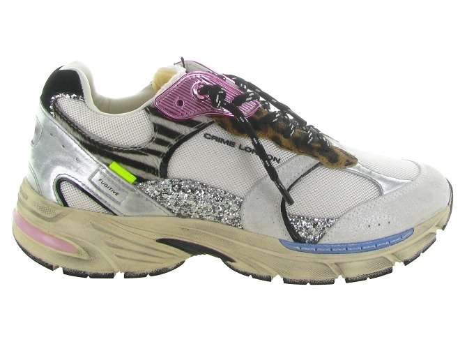 baskets et sneakers - Tendance - femme - Cuir - Blanc - Crime london5851601_2