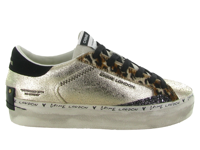 baskets et sneakers - Tendance - femme - Cuir - Or - Crime london5851901_2