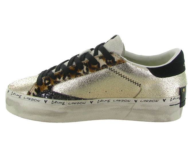 baskets et sneakers - Tendance - femme - Cuir - Or - Crime london5851901_4