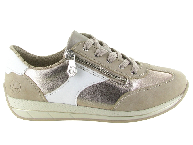 baskets et sneakers - Confort - femme - Cuir - Beige - Rieker5852901_2