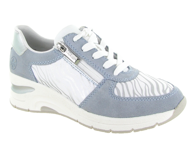 baskets et sneakers - Tendance - femme - Cuir - Bleu - Rieker