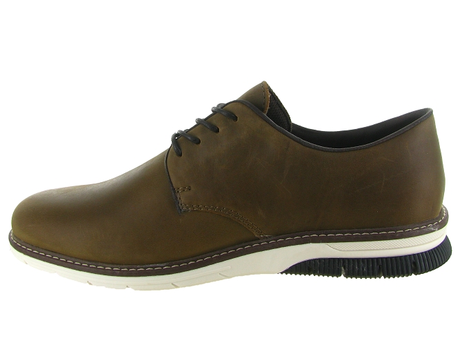 chaussures a lacets - Confort et décontracté - homme - Cuir - Marron - Rieker5854201_4