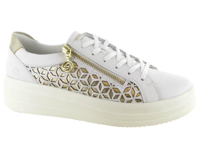 baskets et sneakers - Confort - femme - Cuir - Blanc - Remonte