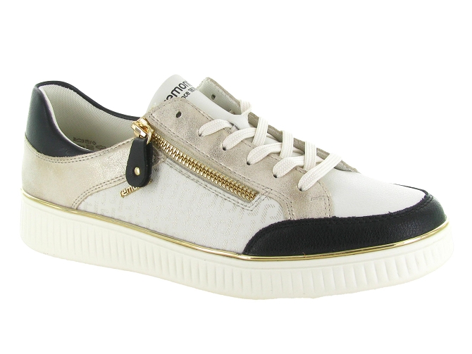 baskets et sneakers - Confort - femme - Cuir - Blanc - Remonte