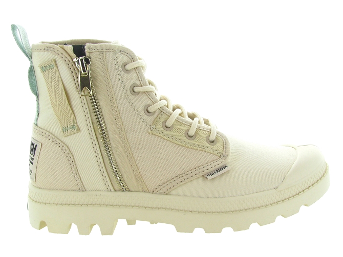 baskets et sneakers - Montante - femme - Toile  - Crème - Palladium5856501_2