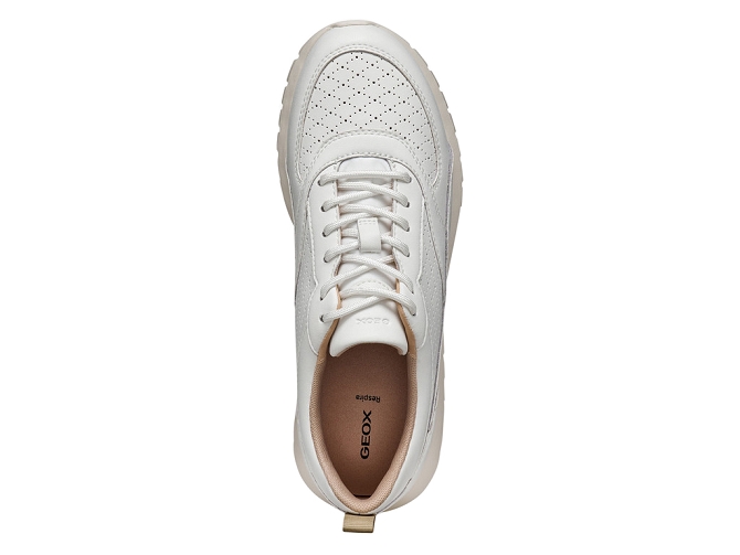 baskets et sneakers - Confort - femme - Cuir - Blanc - Geox5856901_5