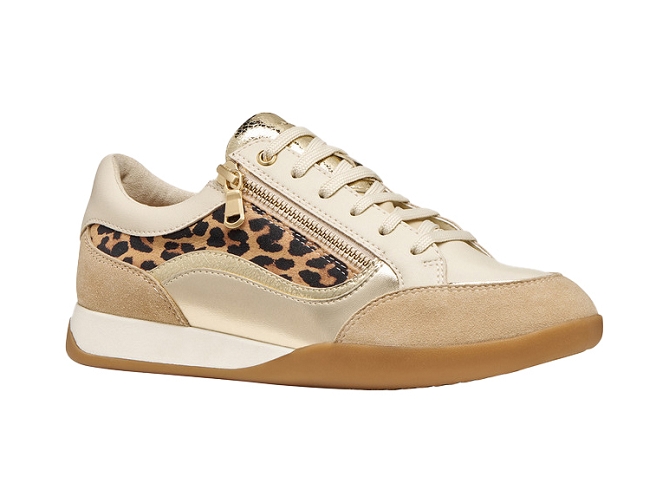 baskets et sneakers - Confort - femme - Cuir - Léopard - Geox