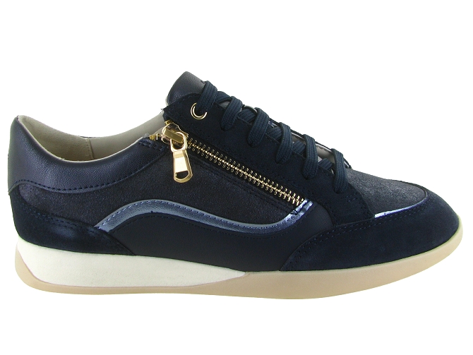baskets et sneakers - Confort - femme - Cuir - Bleu Marine - Geox5857103_2
